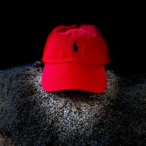 Red polo cap